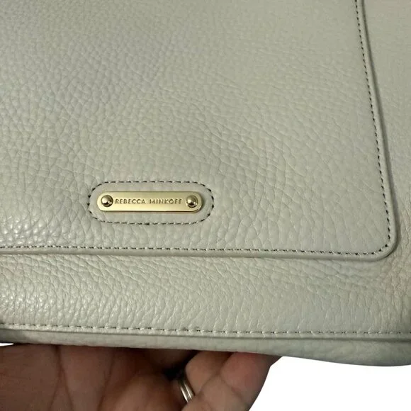 Rebecca Minkoff Ivory Darren Pebbled Leather Bucket Shoulder Bag - Picture 6 of 14